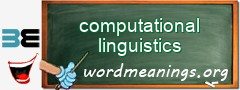WordMeaning blackboard for computational linguistics